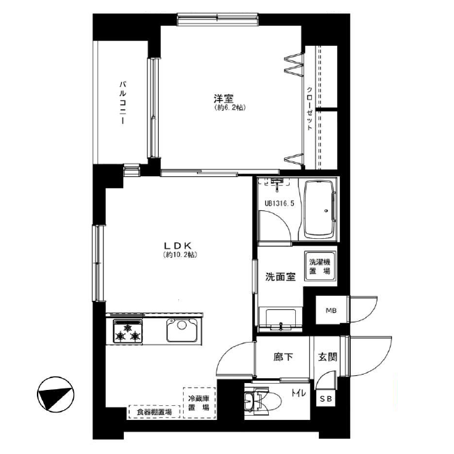 ビット用賀　間取り図