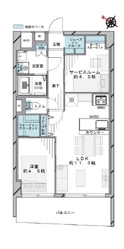 募集中　109号室（1SLDK／49.50㎡）3,980万円