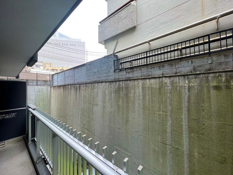 渋谷三信マンション　景色 南向きバルコニーの外に建物があるため陽当たりが抜群に良いとは言えませんが、ふんわりと光が入るので紫外線を避けたい方にはピッタリですよ。人目を気にせず、カーテンを開けたまま過ごしたい方にもおすすめです。