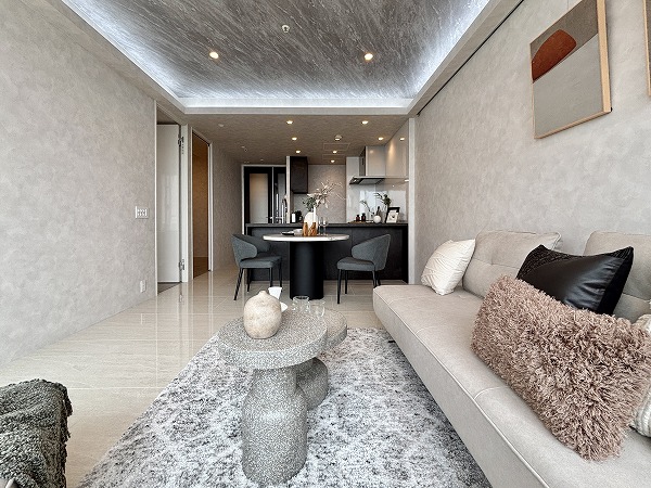 プラウドタワー千代田富士見_お洒落なリビングダイニングキッチンの写真