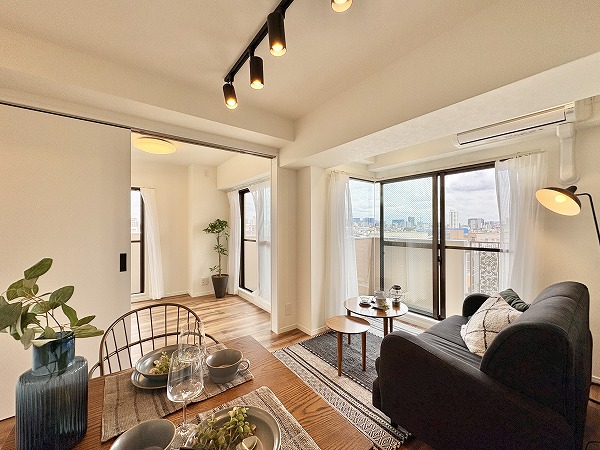 朝日プラザ旗の台_LDKとベッドルームの写真 