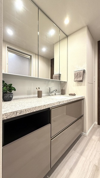 アーバンドックパークシティ豊洲タワーA_大きな洗面化粧台の写真