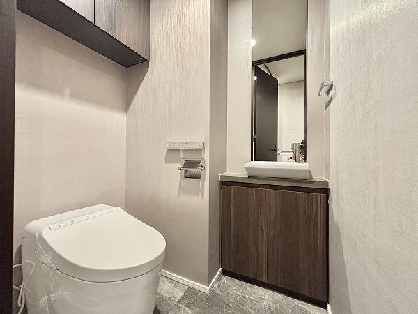 常盤松ハウス_手洗い場が備わったトイレの写真