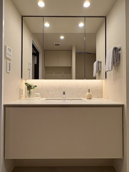 テラス渋谷美竹_ホテルライクな洗面化粧台の写真