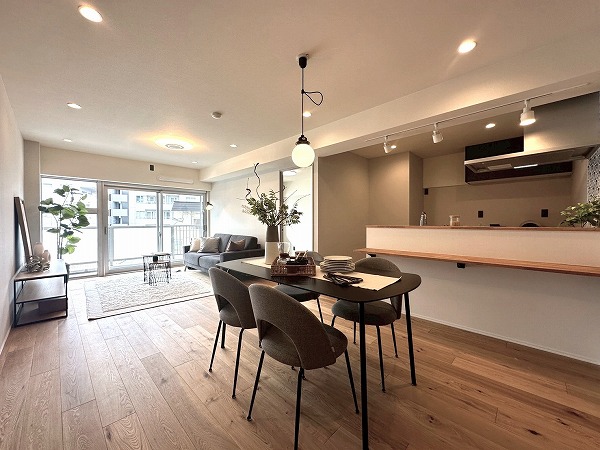 碑文谷マンション_リビングダイニングキッチンの写真