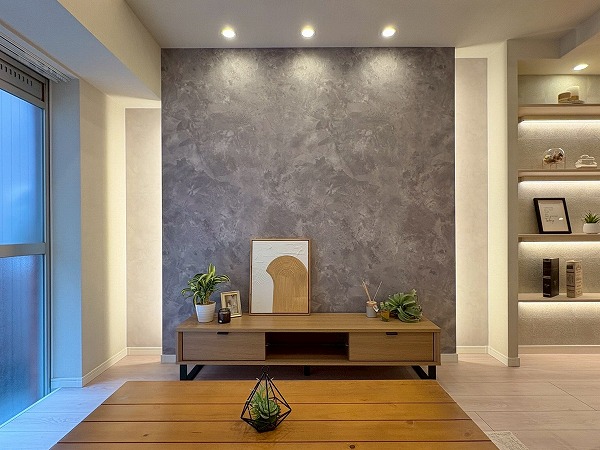 さんろーどダイヤモンドマンション_デザイン性のある壁の写真