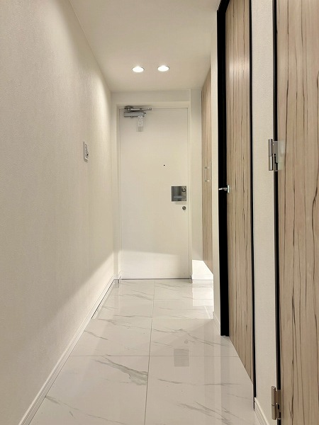 ヒルズ目白台_大理石調の玄関の写真 