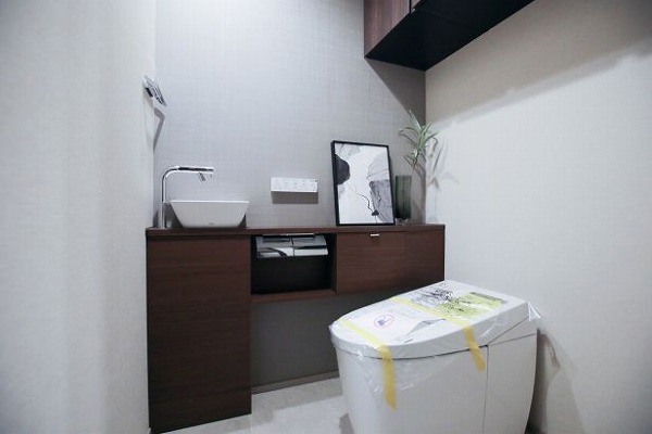 大崎ウエストシティタワーズE棟_手摺が設置されているトイレの写真